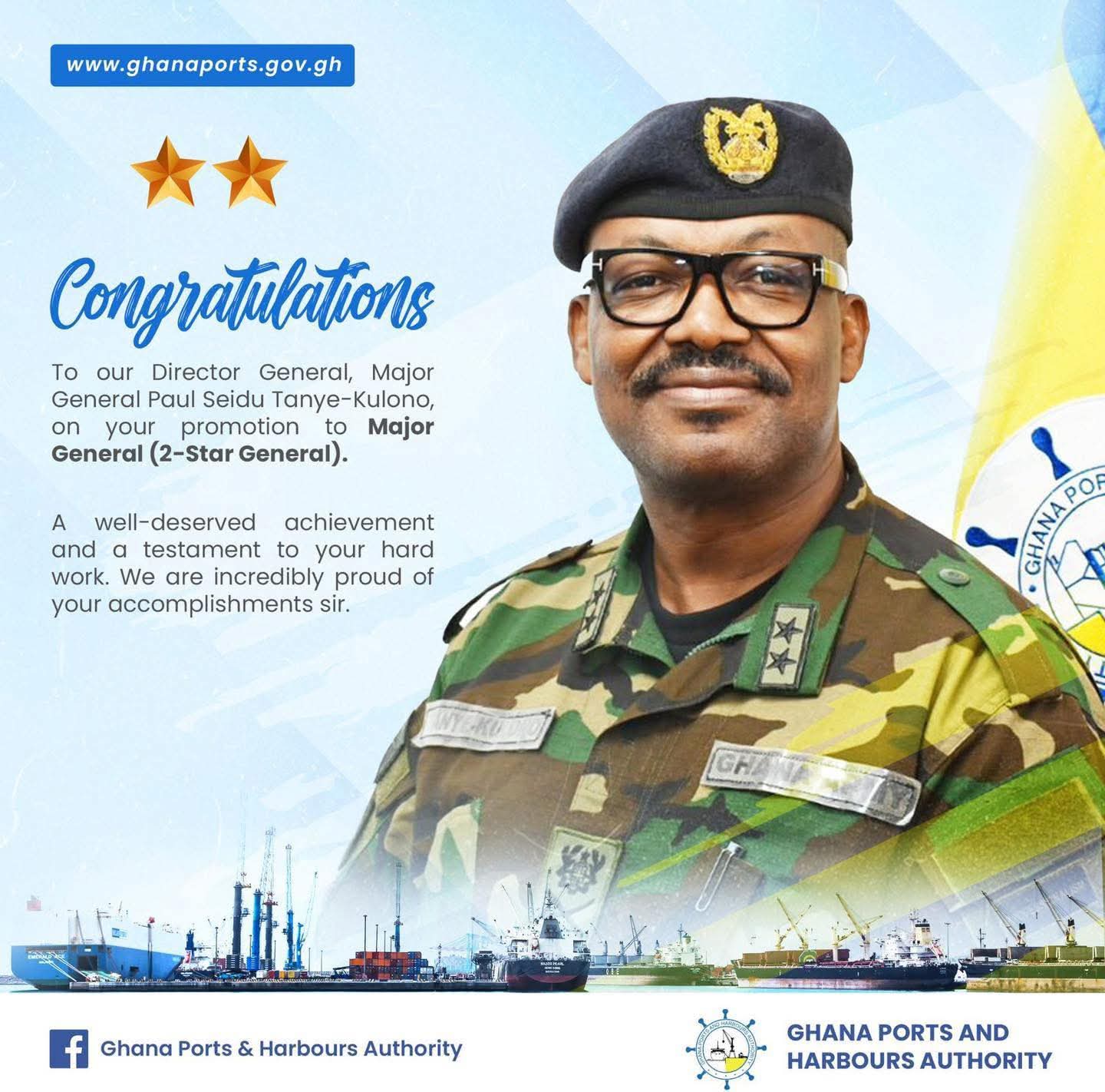 A Well-Deserved Promotion: Celebrating Major General Paul Seidu Tanye-Kulono